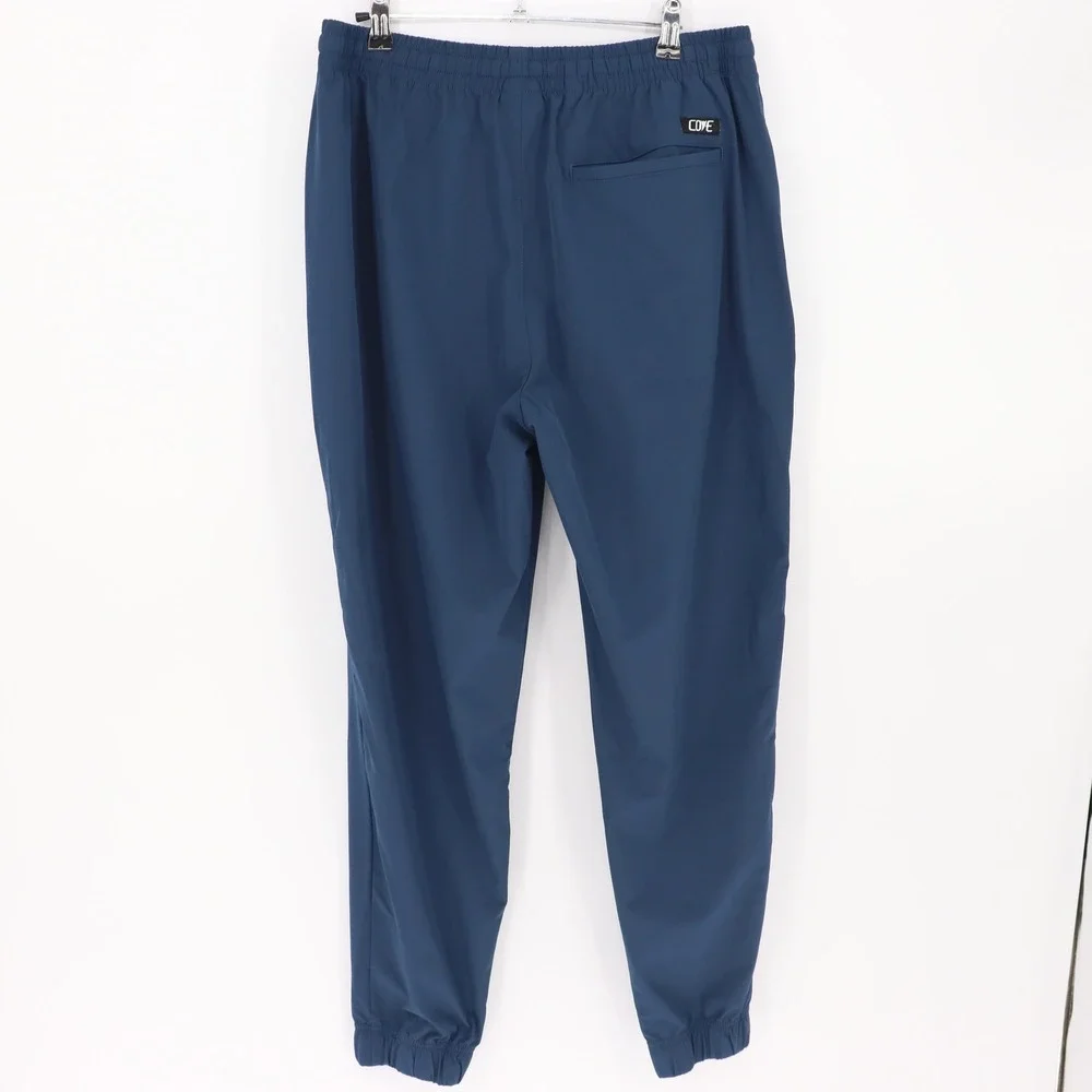 Cove Blue Joggers with White Drawstring - Picture 5 of 6